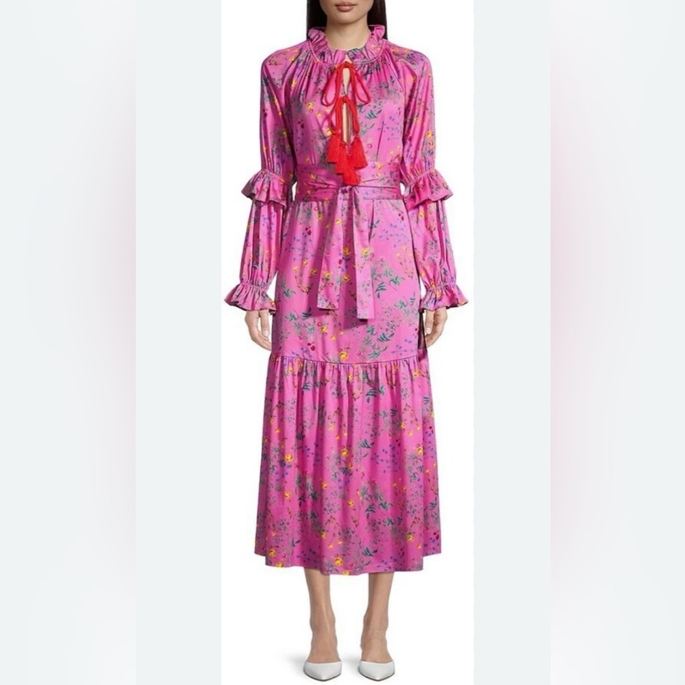 Cynthia Rowley Pink Floral Midi Dress